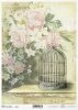 retro, kwiat, róża, róże, klatka dla ptaków, pastelowe tło, R763, retro, flower, rose, birdcage, pastel background, Retro, Blume, Rose, Vogelkäfig, Pastell Hintergrund, retro, flor, rosa,, jaula, fondo pastel